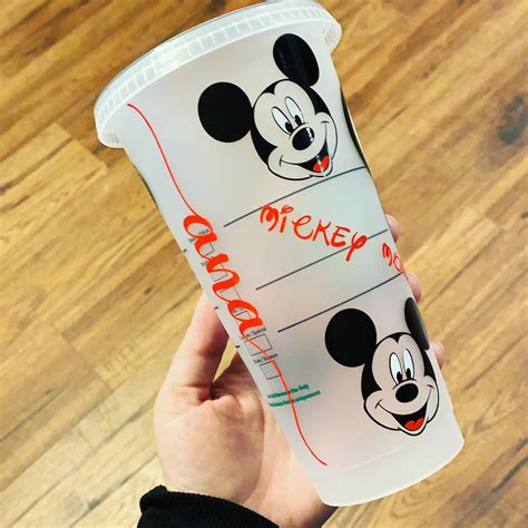 Mickey Mouse Custom Starbucks Cup Etsy