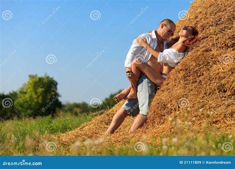 Lovers On Hayloft Stock Image Image Of Chest Boyfriend 21111809