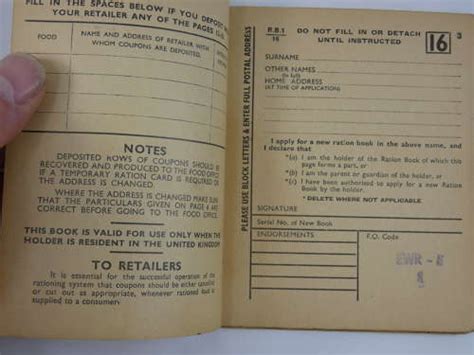 Ww2 Post War British Ration Books In Wallet
