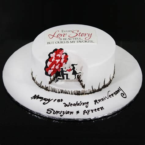 Choose cakes from various design and flavors and avail free home delivery. anniversary cake image by Aya Ismail | Anniversary cake ...