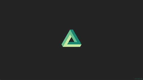 Triangle Logo Penrose Triangle Triangle Minimalism Gray Simple