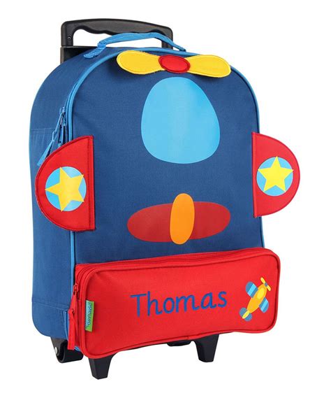 Airplane Personalized Rolling Suitcase Kids Suitcase Personalised
