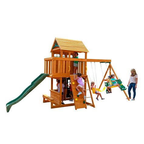 Buy Kidkraft Ashberry Wooden Swing Set Playset At Mighty Ape Nz