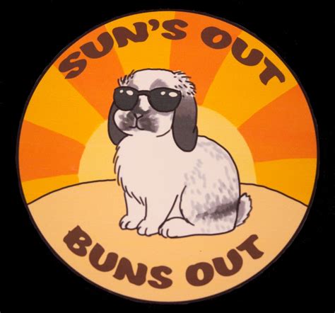 Suns Out Buns Out Sticker Etsy