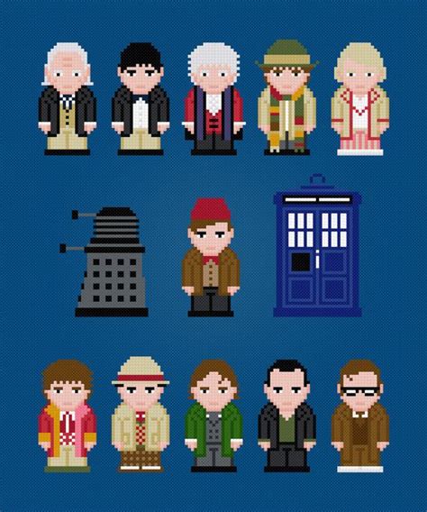 Doctor Who The Eleven Doctors With Tardis And By Pixelpowerdesign 8