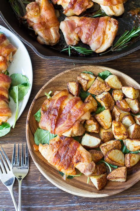 This post may contain affiliate links. One-Pan Paleo Bacon Wrapped Chicken {Whole30}