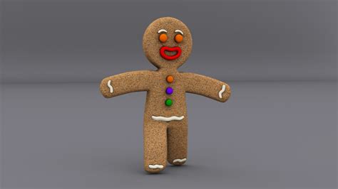 3d Gingerbread Man Model