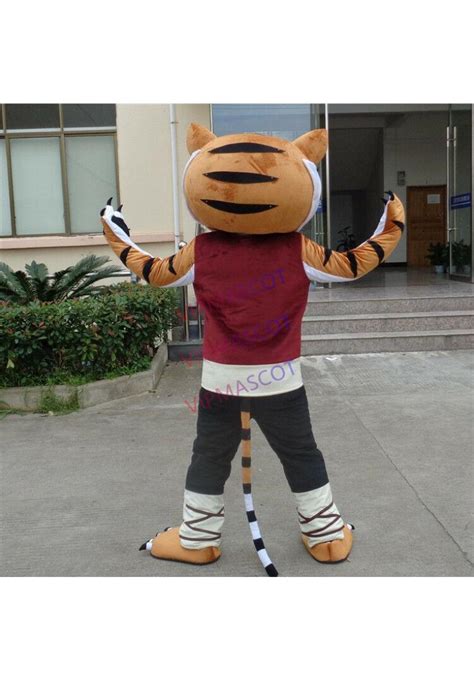 Xmas Tigress Mascot Costume Kung Fu Panda Unisex Cosplay Suit Dress