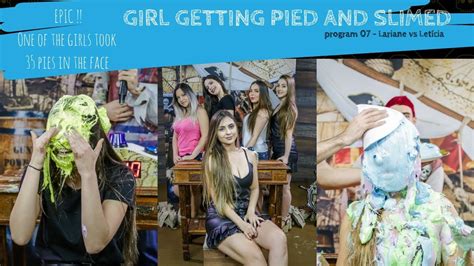 Girls Getting Pied And Slimed 35 Pies Trailer Program 07 Youtube