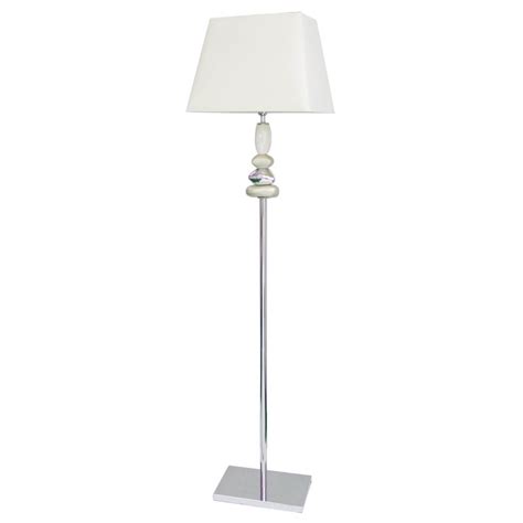The stem of this floor lamp is made in the color ivory in the technique of shaded white, so that the surface has an unusual heterogeneous. Champagne and Chrome Pebble Floor Lamp | Lamp | HomesDirect365