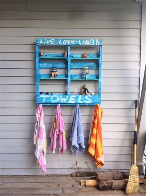 Pallet Shelf Ideagreat For Towels From The Pooleasy Project 2019 Pallet