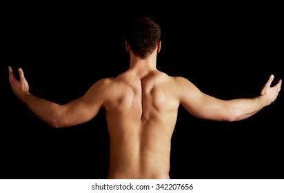 Sexy Naked Muscular Man Showing His Foto Stok Shutterstock