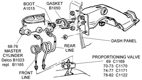Master Cylinder And Related Diagram View Chicago Corvette Supply