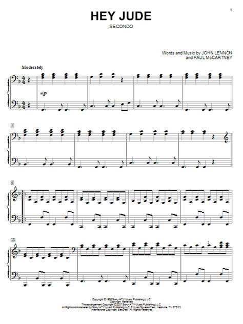 The beatles were a pop and rock group from liverpool, england formed in 1960. Hey Jude sheet music by The Beatles (Piano Duet - 58363)