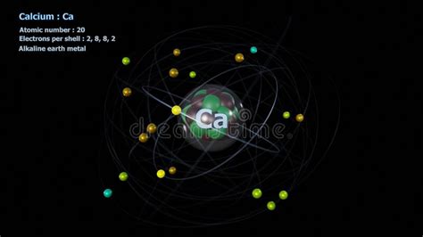 Calcium Atom Model 3d