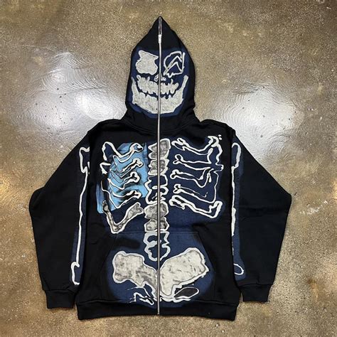 Travis Scott Fragment Graffiti Skeleton Hoodie Brand Depop