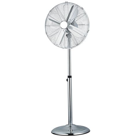 16 Inch 40cm Chrome Metal Pedestal 3 Speed Stand Fan Cooling £4999