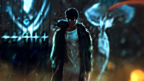 Windows 10, windows 8.1, windows 8, windows 7. 1920x1080 Sung Jin-Woo Solo Leveling Digital Art 1080P ...