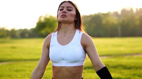 Female Fitness Instructor Doing Jumping Stock Footage Sbv 323460994