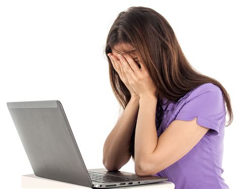 Download Sad Girl With Laptop Png Image For Free