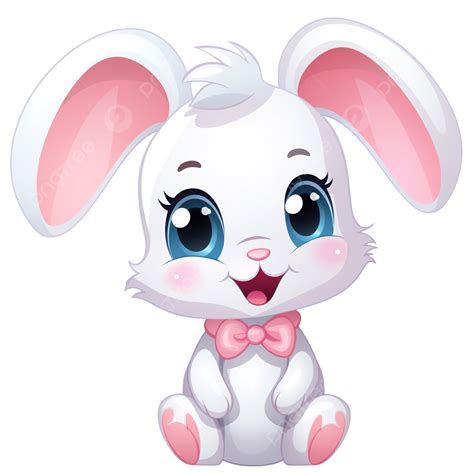 Clip Art Illustration Of Cute Bunny Cartoon Character For Kids Bunny