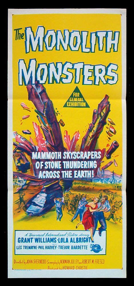 Monolith Monsters Original 1957 Australian Daybill Sci Fi Horror Movie