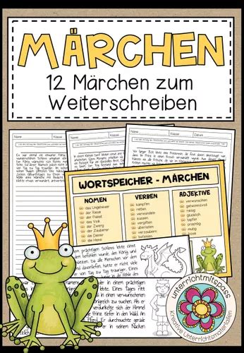 märchen 12 märchenanfänge zum weiterschreiben unterrichtsmaterial im fach deutsch