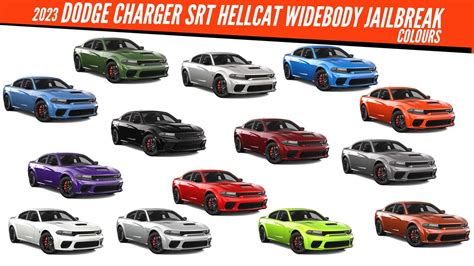2023 Dodge Charger Srt Hellcat Widebody Jailbreak All Color Options