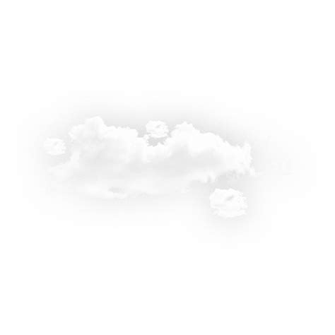 Realistic White Fluffy Clouds Isolated On Transparent Isolated On