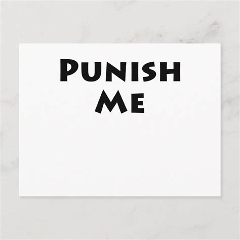 Punish Me Postcard Zazzle