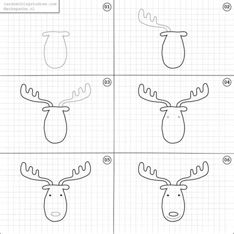 How To Draw Rudolf The Reindeer Reindeer Drawing