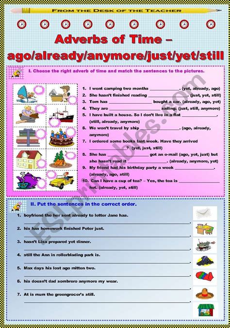 Adverb clauses can be tricky. Adverbs of Time - ago/already/anymore/just/yet/still (2/2 ...
