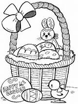 Coloring Easter Eggs Basket Printable Bunny Sheets Egg Colouring Printables Labels Sheet sketch template
