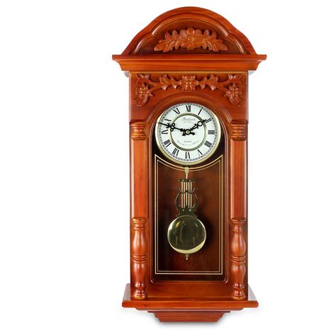 Bedford Clock Collection 275 Antique Chiming Wall Clock With Roman