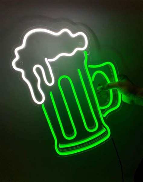 Full Beer Mug Led Neon Sign Choose Your Color And Control Etsy In