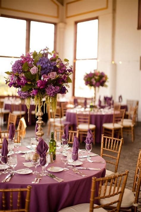 Plum Purple And Gold Wedding Color Ideas