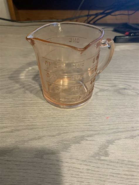 Vintage Pink Depression Glass Measuring Cup Great Condition Antique