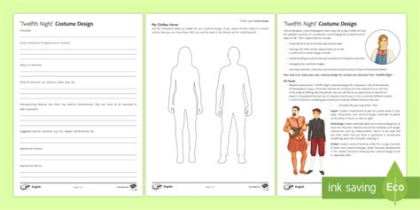 Gcse Costume Design Differentiated Worksheets To Support Teaching On