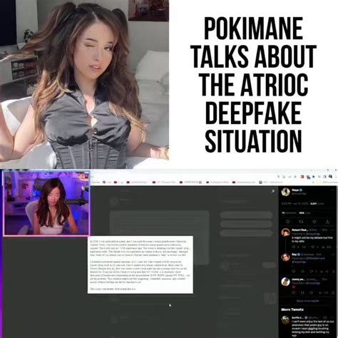 twitchnews on twitter pokimane talks about the atrioc deepfake situation pokimane atrioc