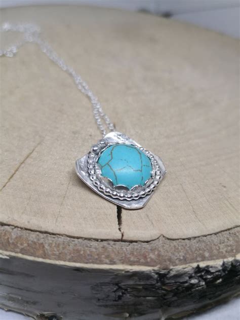 Turquoise Necklace Gemstone Necklace Gift For Her December Necklace