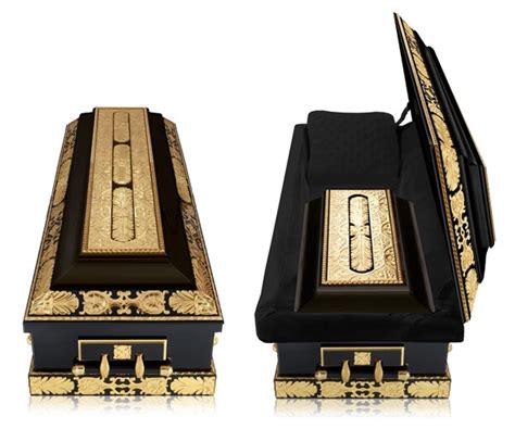 The Monarch Elite Pure 24 Karat Gold™ Obsidian Black Luxury Gilded Casket™