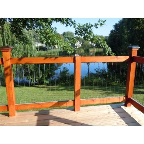 Vertical Stainless Steel Cable Railing Kit For 42 In High Railings