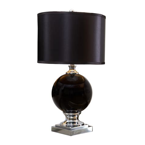 Devon And Claire Black Glass Table Lamp