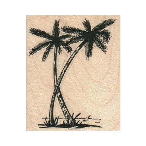 New Crossed Palms Rubber Stamp Tree Stamp Desert Stamp Palm Tree