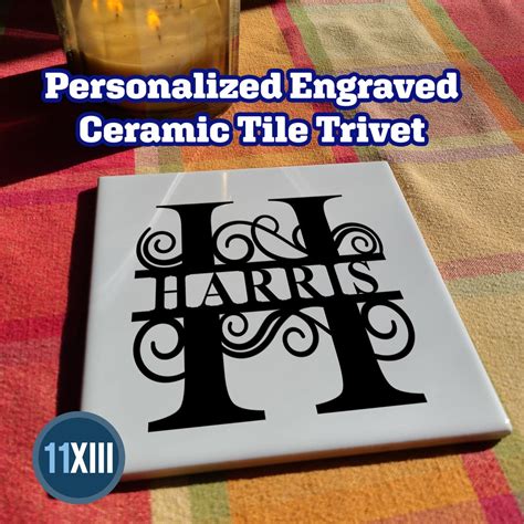 Personalized Ceramic Trivet 6x6 Laser Engraved Etsy