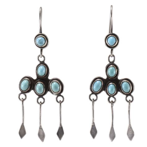 Vintage Navajo Turquoise Earrings Four Winds Gallery
