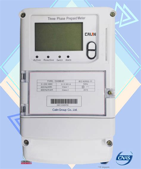 IC Card Prepaid Commercial Electric Meter , IEC Standard Three Phase ...