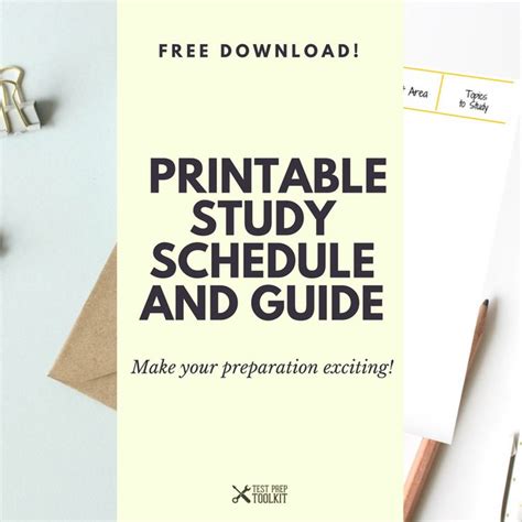 Free Printable Study Schedule And Guide Ged Test Prep Material