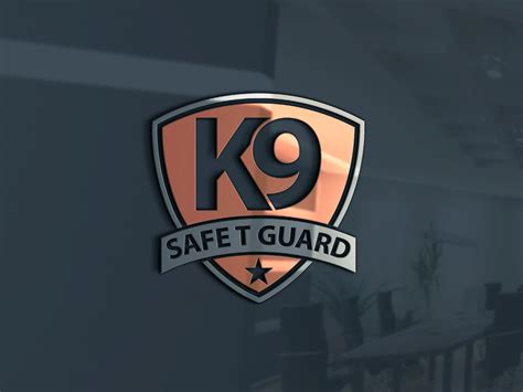 Elegant Playful Security Guard Logo Design For K9 Safe T Guard By The