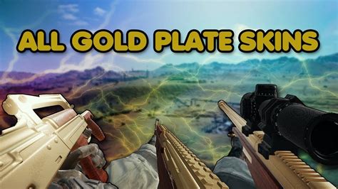 Pubg All Gold Plate Skins Prices Youtube